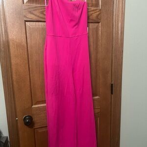 Vibrant Pink One Shoulder Jumpsuit
